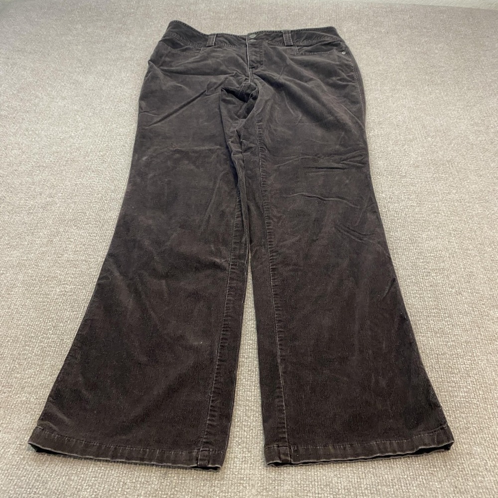 Lane‎ Bryant Pants Womens 16 Tall Brown Corduroy Wide Leg Stretch Casual